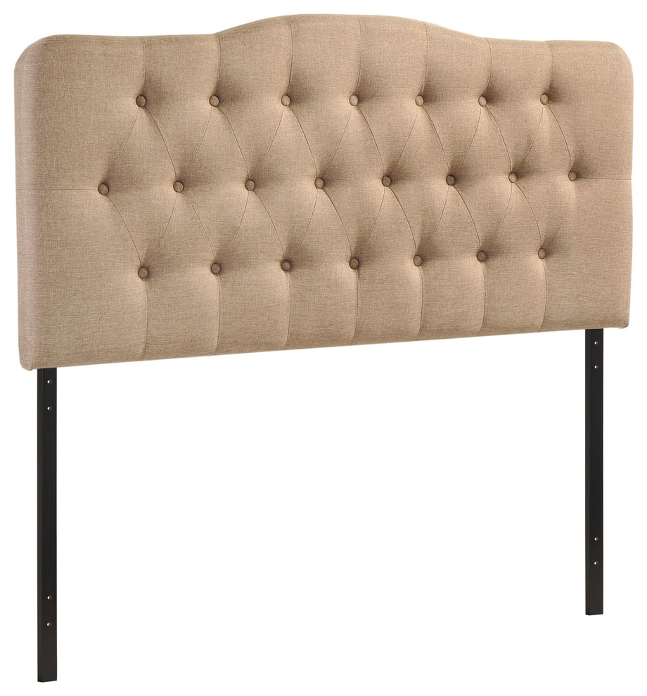 Annabel Queen Tufted Upholstered Fabric Headboard   Transitional   Headboards   by Modway  Houzz