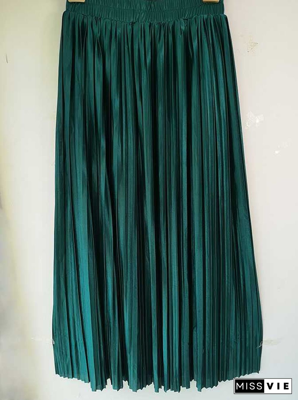 Classic Flowy Chiffon Pleated Midi Skirt Long Length