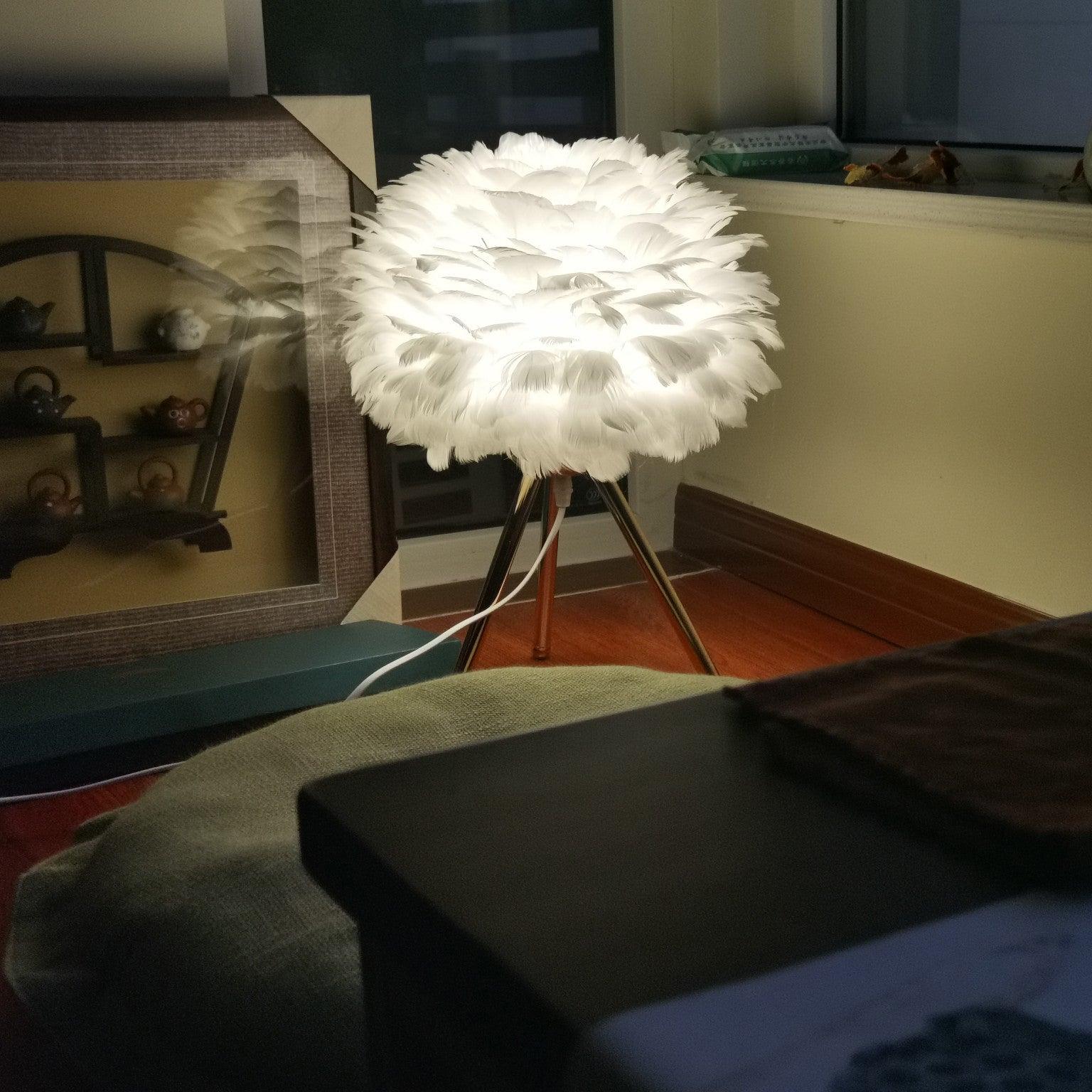 Goose Feather Table Lamp