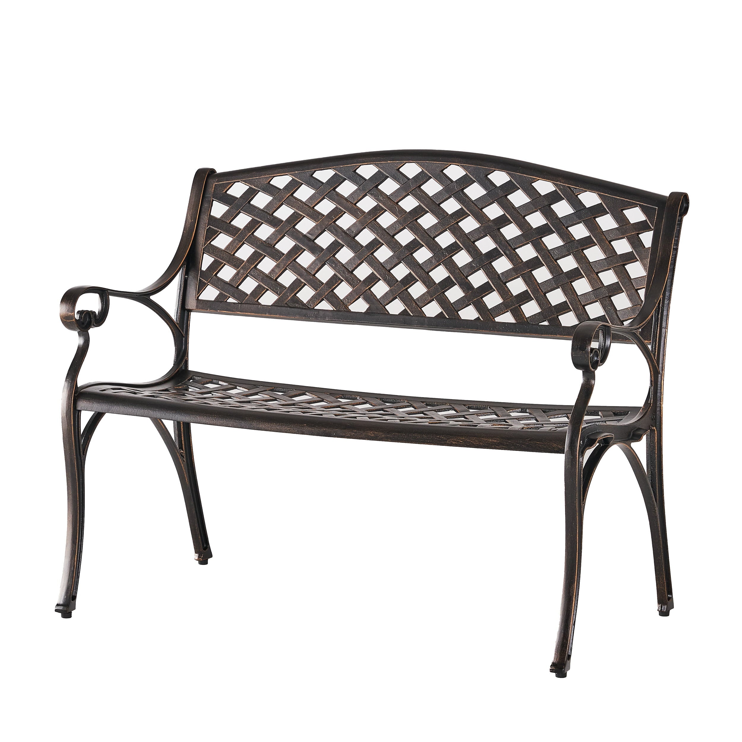 La Paz Antique Copper Cast Aluminum Bench