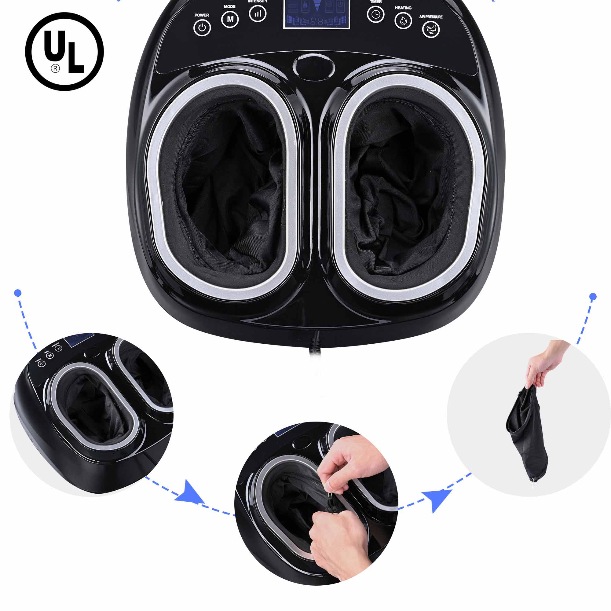 Yescom Foot Massager with Heat Shiatsu Kneading Rolling Compression