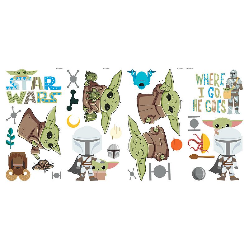 Star Wars The Mandalorian The Child aka Baby Yoda Peel and Stick Wall Decal 24-piece Set by RoomMates