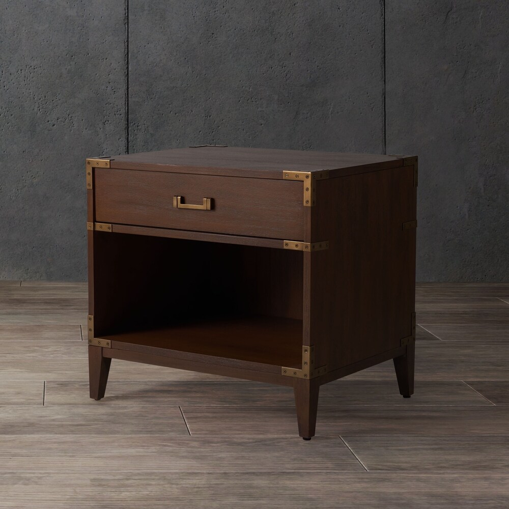 SAFAVIEH Couture Nisha 1 Drawer 1 Shelf Wood Nightstand