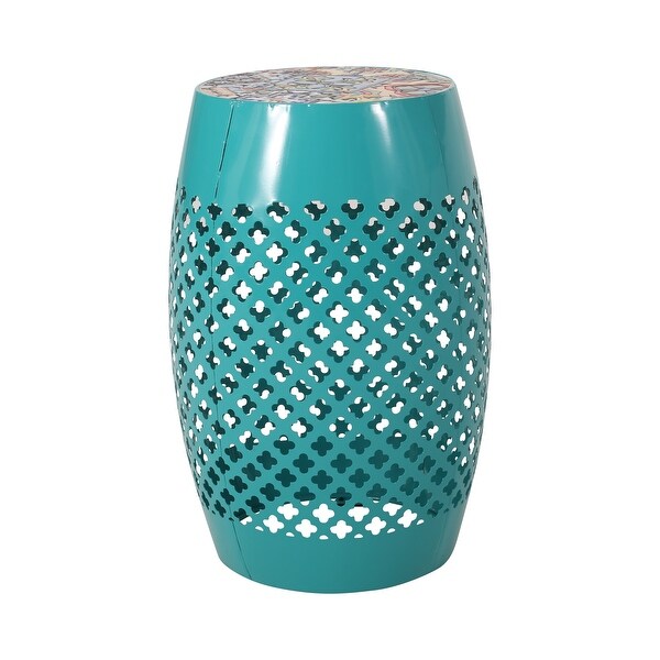 Roswell Outdoor Lace Cut Side Table by Christopher Knight Home