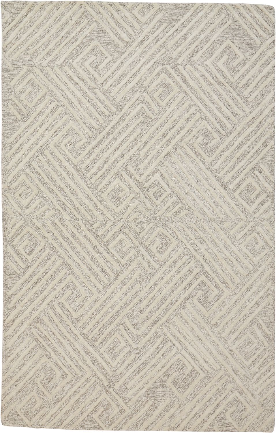 Fadden Hand Tufted Ivory and Tan Rug by BD Fine