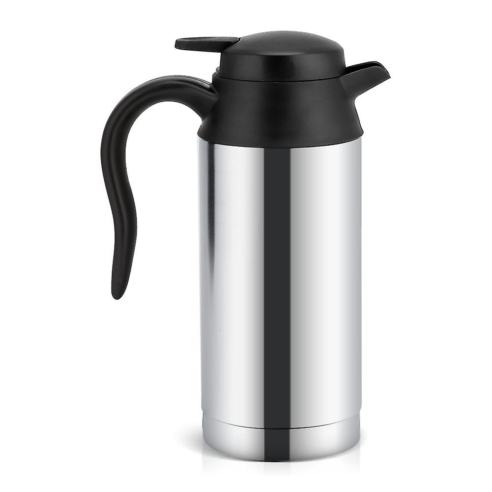 12V 750ml Stainless Steel Electric Car Kettle Heating Cup Coffee Mug Travel Water Bottle