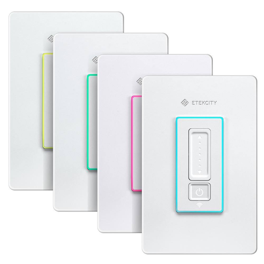 Etekcity Smart WiFi Single Pole Dimmer Switch (4-Pack) EDESSSECSUS0002