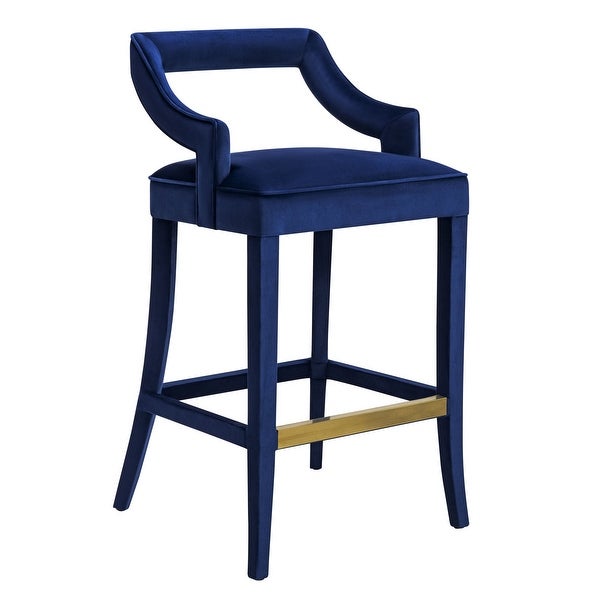  Navy Velvet Counter Stool