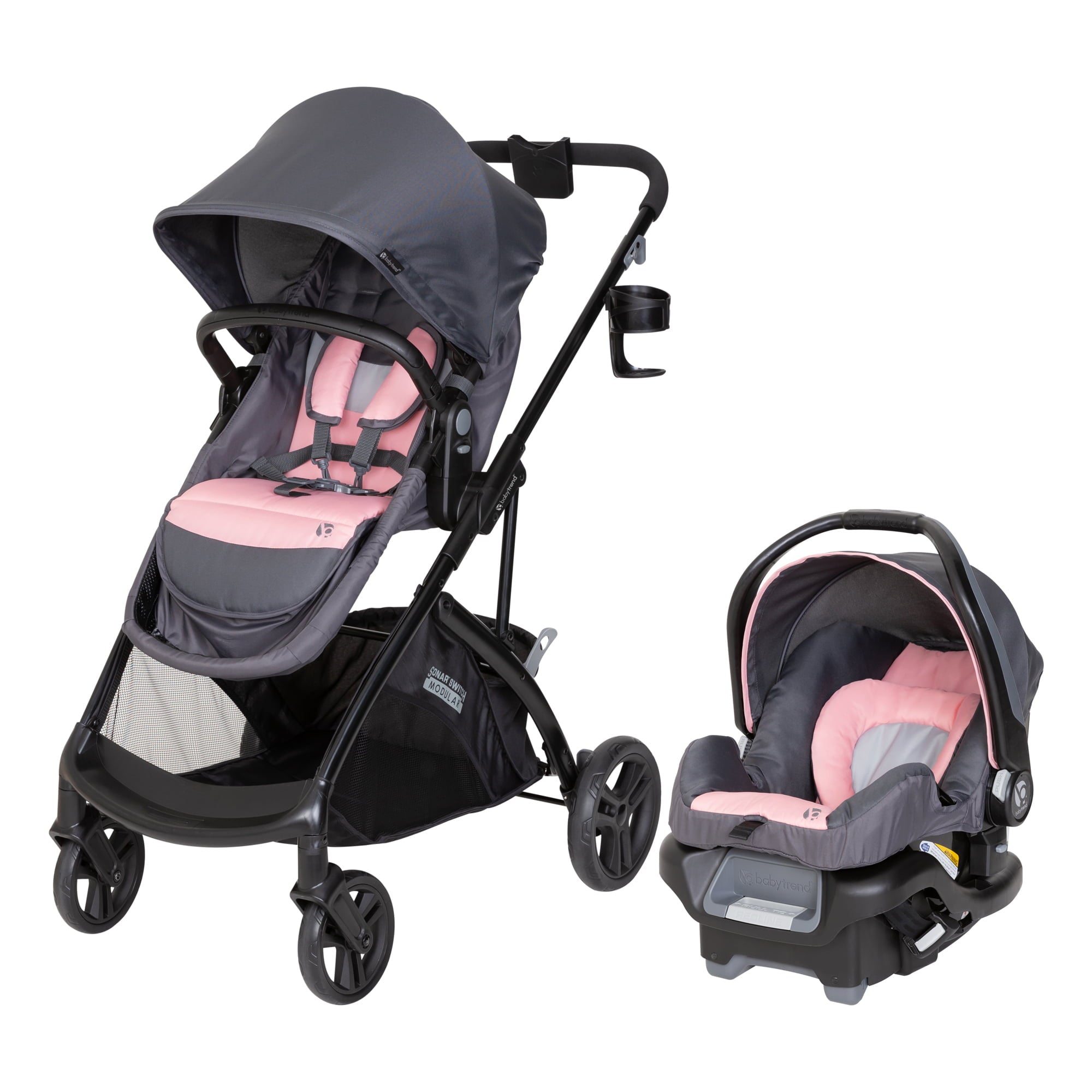 Baby Trend Sonar™ Switch 6-in-1 Modular Travel System Stroller, Desert Pink