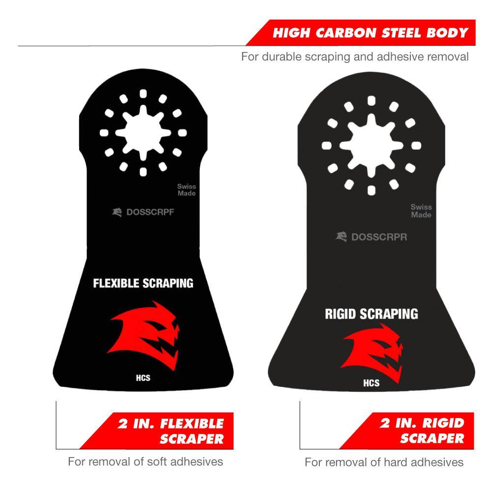 DIABLO Starlock High Carbon Steel Oscillating Scraper Set for Adhesive Removal DOSSCRP2