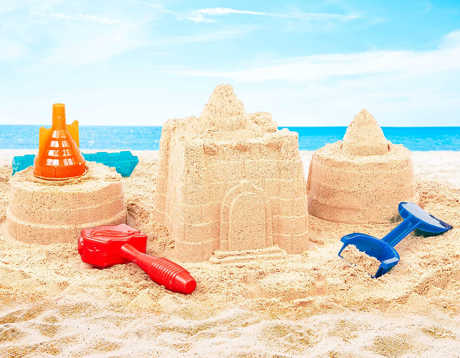 Battat – Sand Toys for Kids – 11pc Sandcastle Building Kit with Sand Molds and Shovel – Outdoor Sandbox Toys – Sand Castle Play Set – 3 Years +