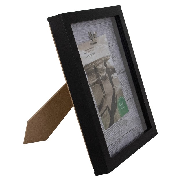 Classical Rectangular 4 quot X 6 quot Photo Picture Frame With Clip Black And White