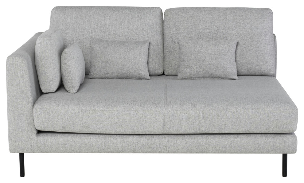 Gigi Linen Fabric Modular Sofa Left   Midcentury   Sofas   by Kolibri Decor  Houzz