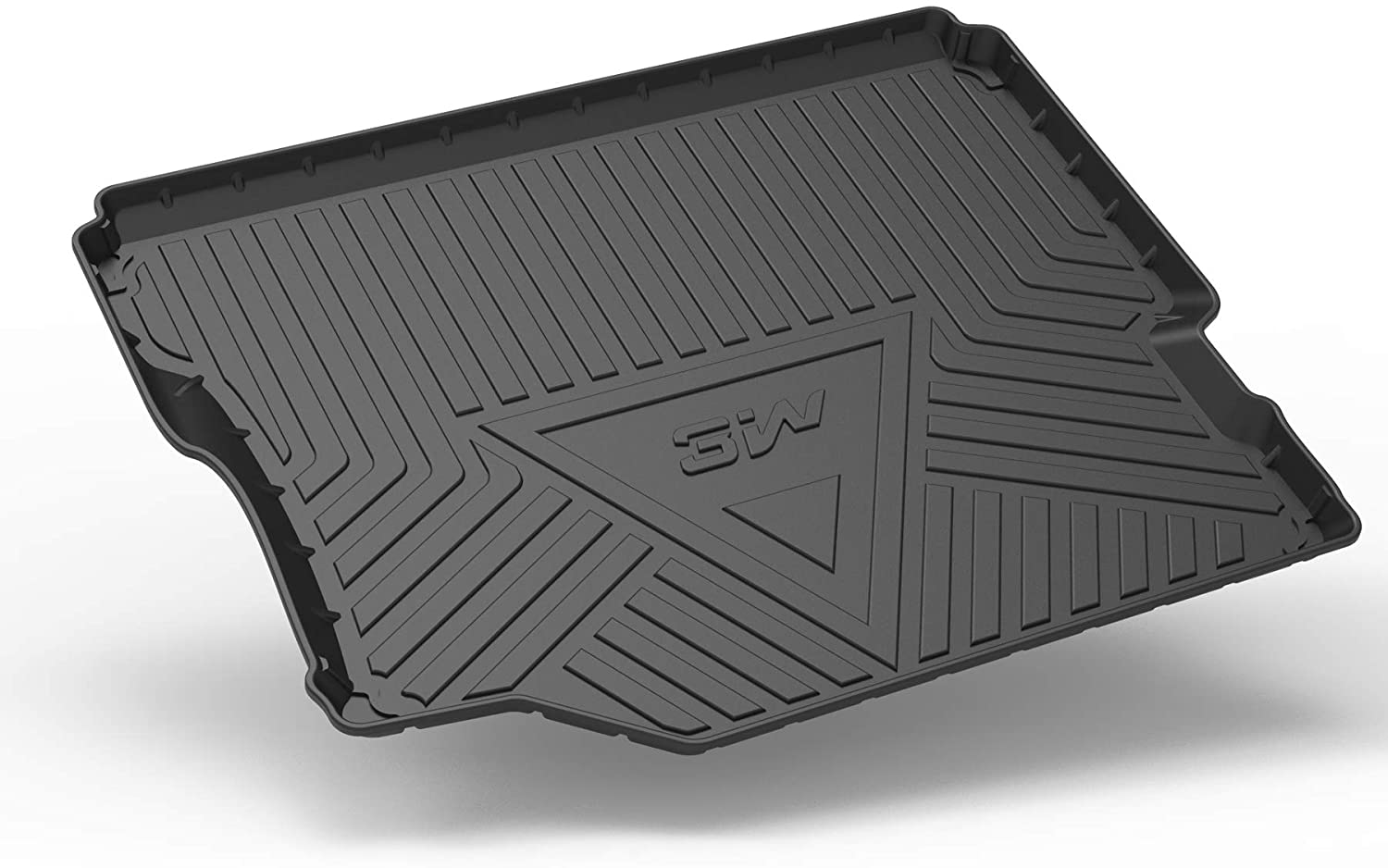 3W Cargo Liner for Jeep Wrangler JL 2018-2023 with subwoofer Trunk Mat for JL Unlimited 4-Door (Not for JK or Without subwoofer)， Black