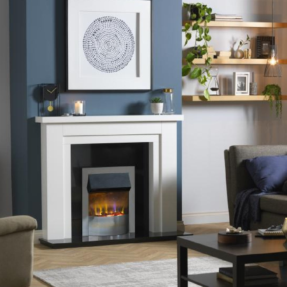 Dimplex POR20CH Portree Chrome Optiflame 3D Electric Inset Fire 2kW