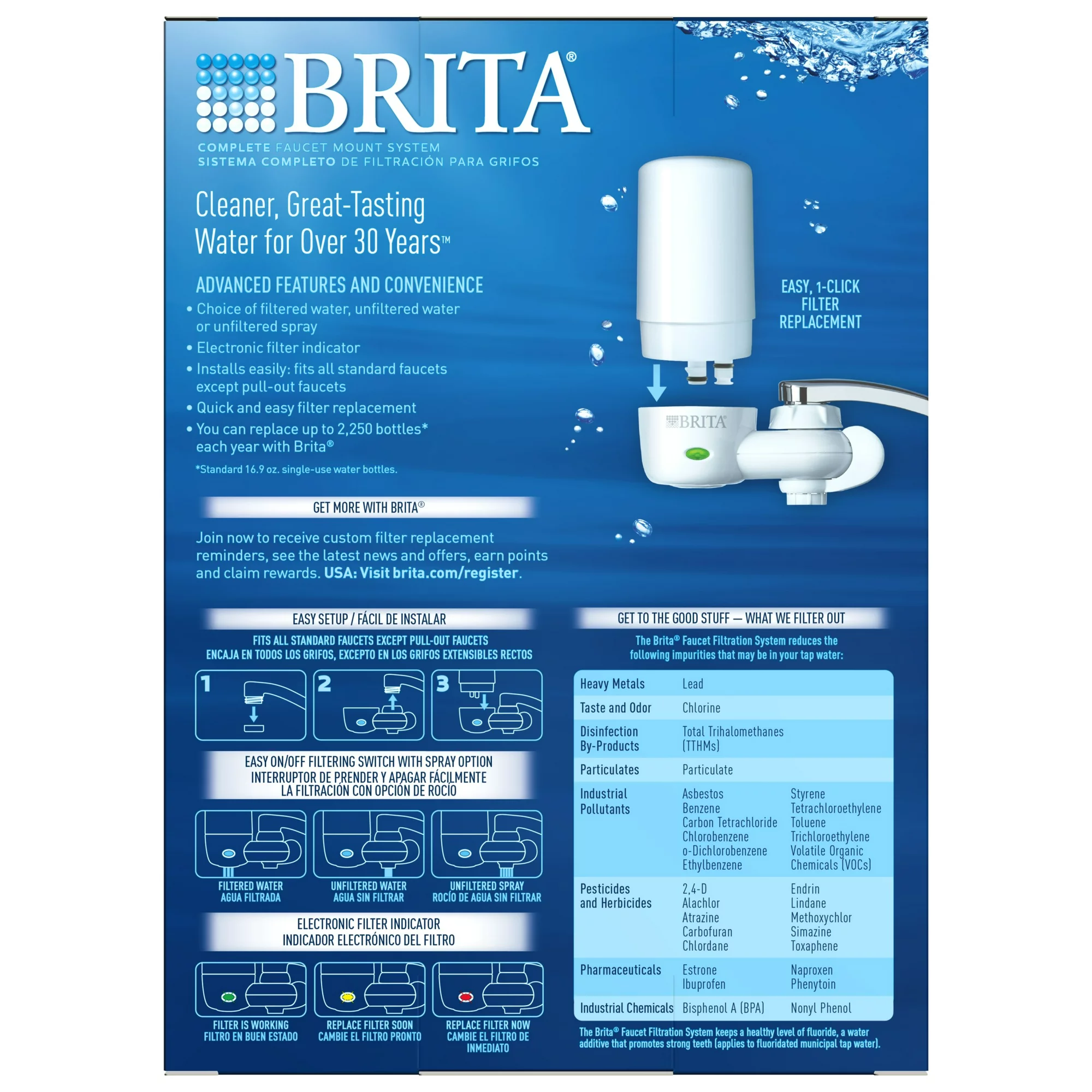 Brita Complete Tap Water Faucet Filtration System - White