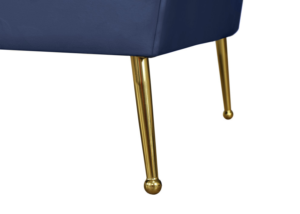 Hermosa Velvet Chair   Midcentury   Armchairs And Accent Chairs   by Meridian Furniture  Houzz