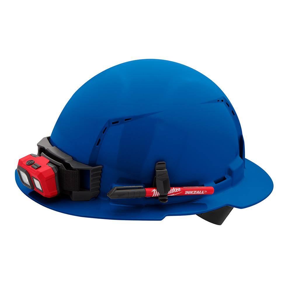 MW BOLT Blue Type 1 Class C Full Brim Vented Hard Hat with 4-Point Ratcheting Suspension (5-Pack) 48-73-1205X5