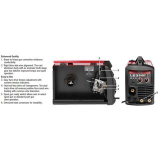 Lincoln Electric 140 Amp LE31MP Multi-Process StickMIGFlux-CoreTIG 120V Aluminum Welder with Spool Gun sold separately K3461-1