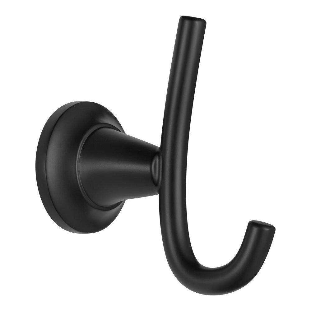 Glacier Bay Constructor Single J Robe Hook in Matte Black 20118-2210H