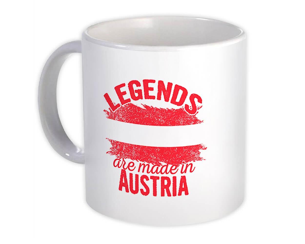 Gift Mug: Legends are Made in Austria Flag