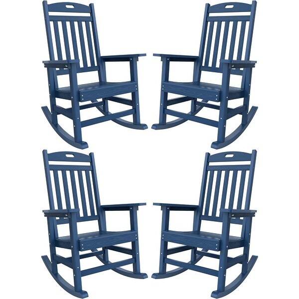 WINSOON All Weather Outdoor Rocking Chair，Set of 4