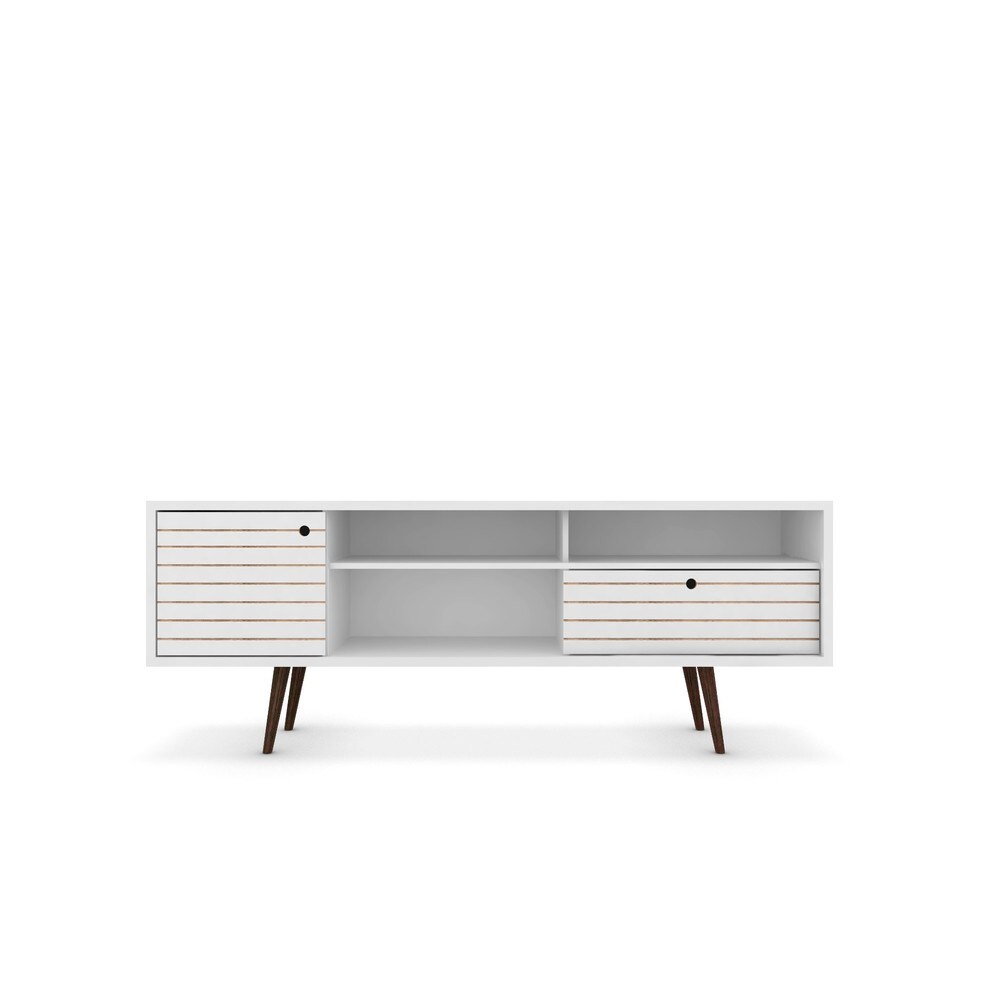 Manhattan Comfort Liberty 70.86 In. Mid Century Modern Media Cabinet Console