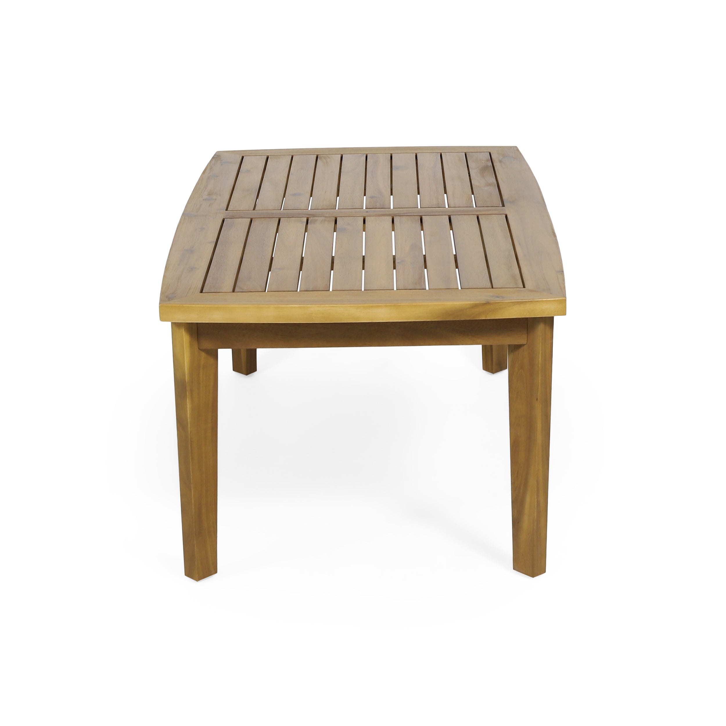 Dean Outdoor Acacia Wood Rectangular Coffee Table, Teak