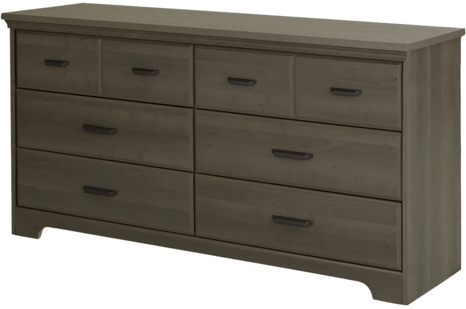 Versa Gray Maple Double Dresser and Nightstand - South Shore