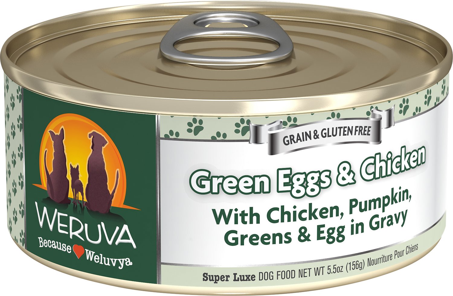 Weruva Green Eggs and Chicken With Chicken， Egg， and Greens In Gravy Grain