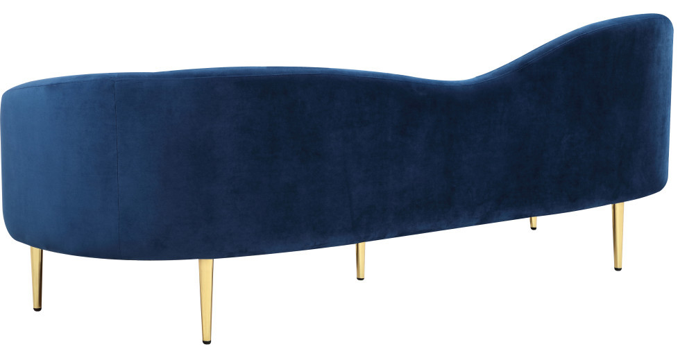 Ritz Camel Velvet Chair   Midcentury   Sofas   by Meridian Furniture  Houzz