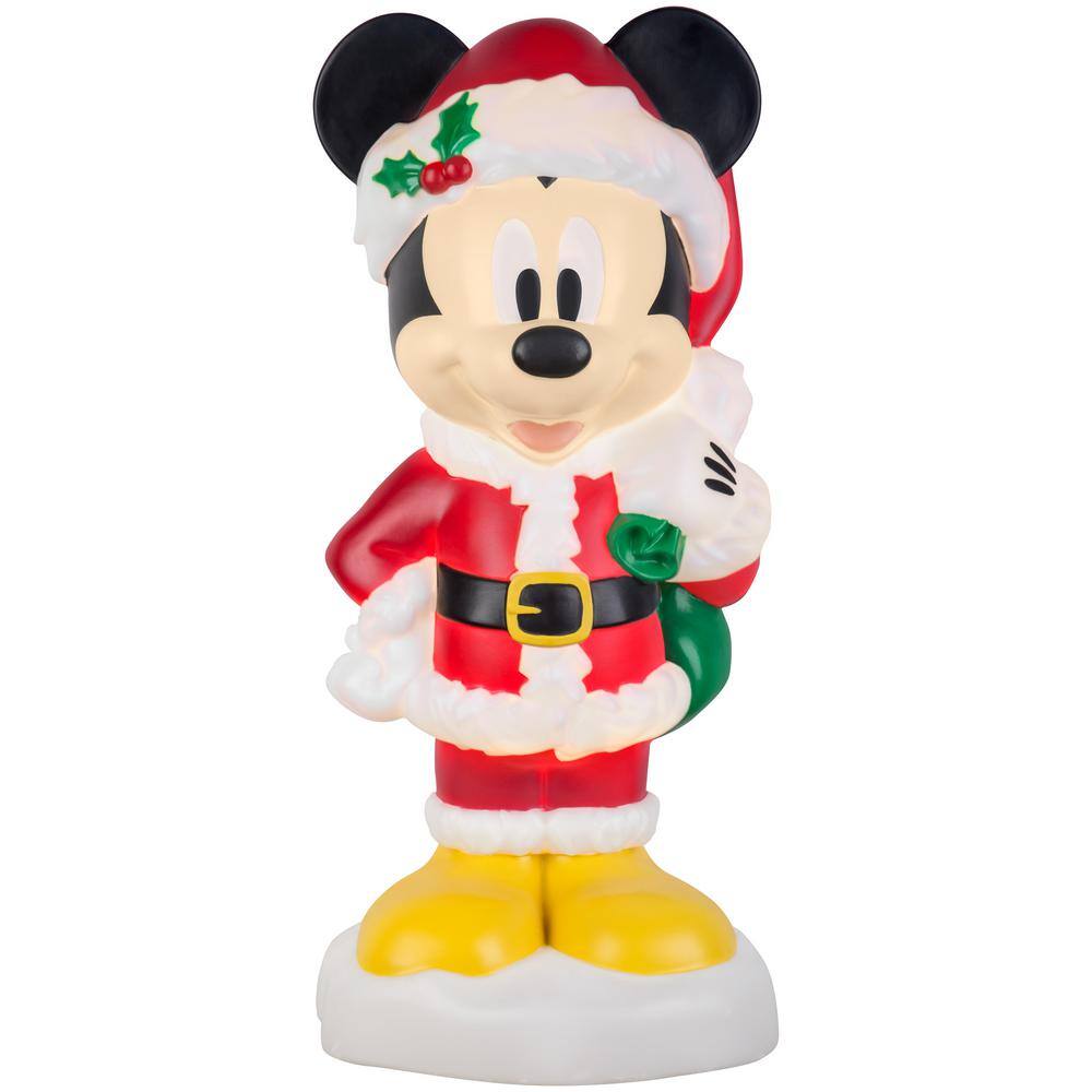 2 ft. Tall White Lighted Christmas Outdoor Decor-Mickey with Gifts-Disney G-115283