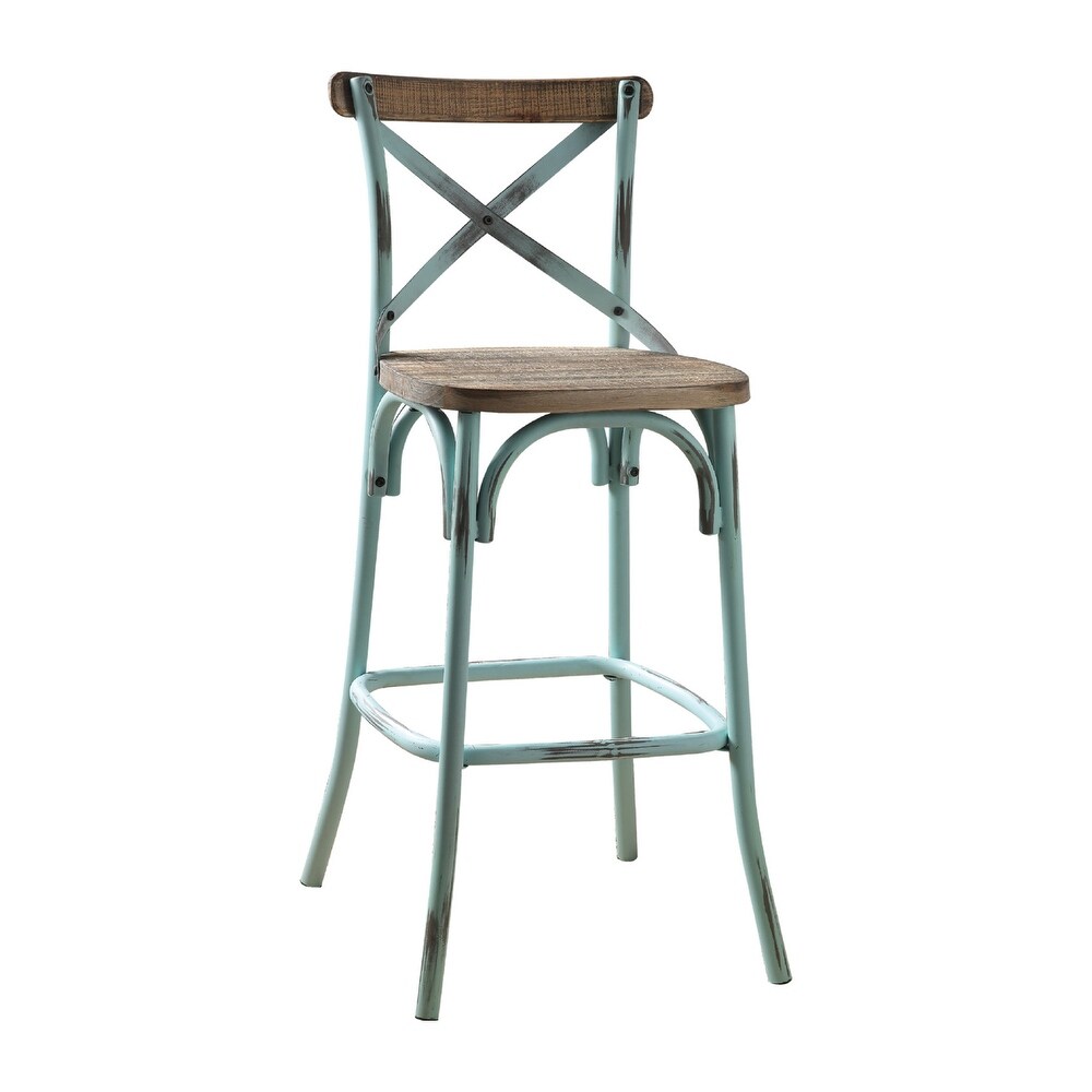 Metal Bar Chair with X Backrest Design