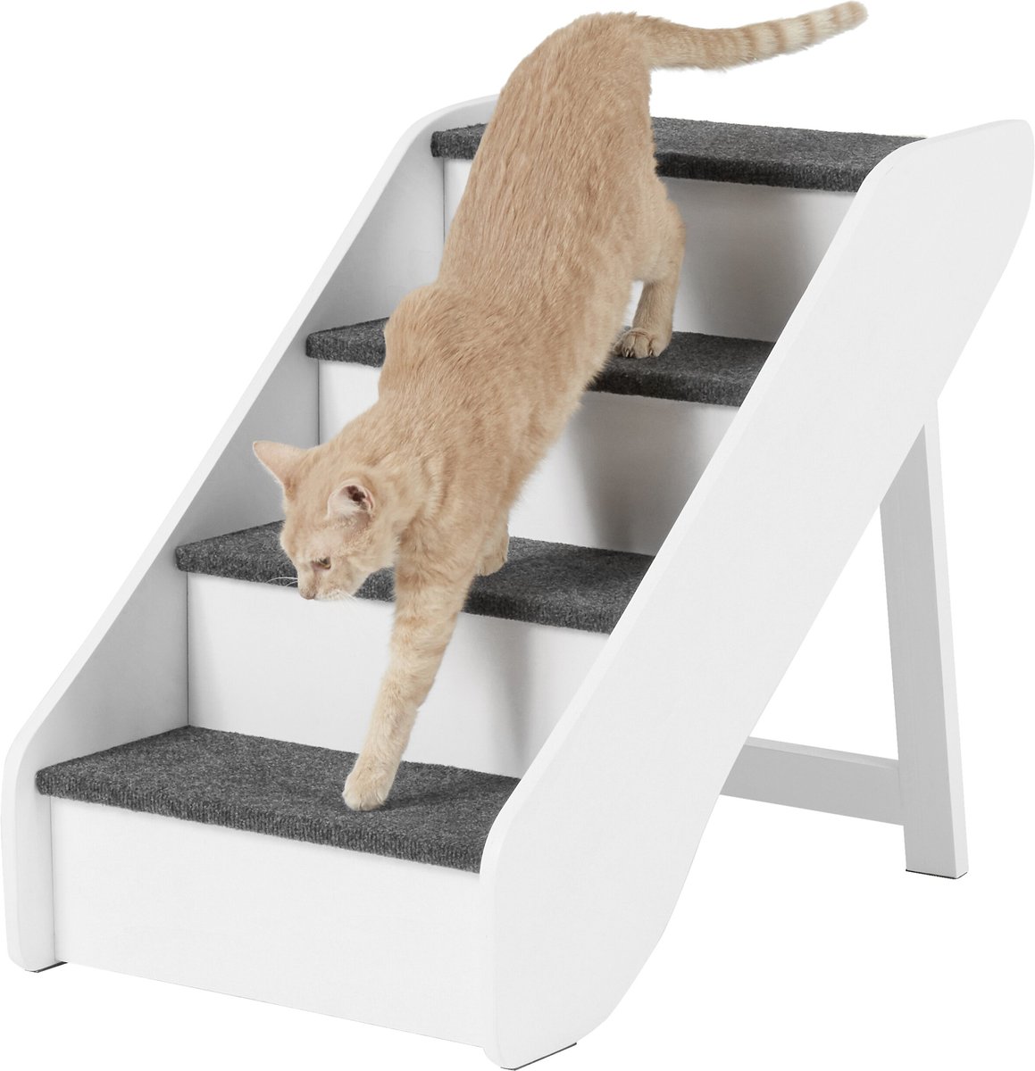 Frisco Deluxe Foldable Wooden Carpeted Cat and Dog Stairs