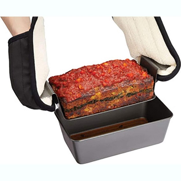 Chicago Metallic Professional Healthy 2 Piece Meatloaf Pan Gray