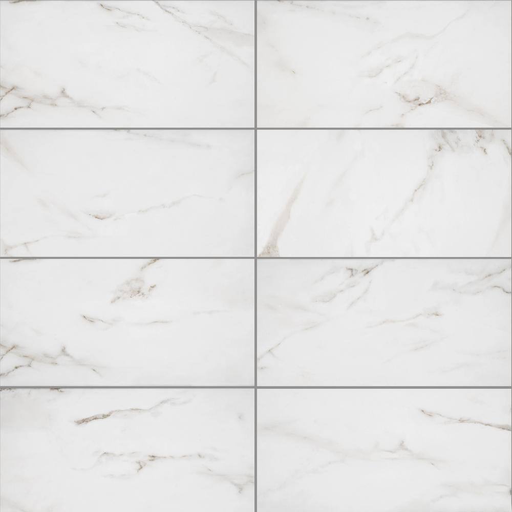 Florida Tile Home Collection Michelangelo White 9 in. x 18 in. Glossy Ceramic Wall Tile (21.8 sq. ft.Case) CHDEZEN109X18