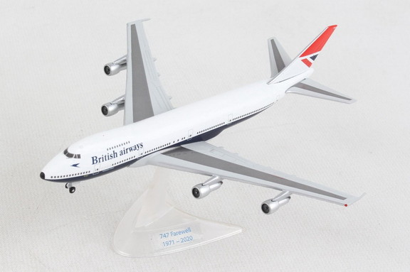 Herpa British 747 100 1/500 747 Farewell  HE534857