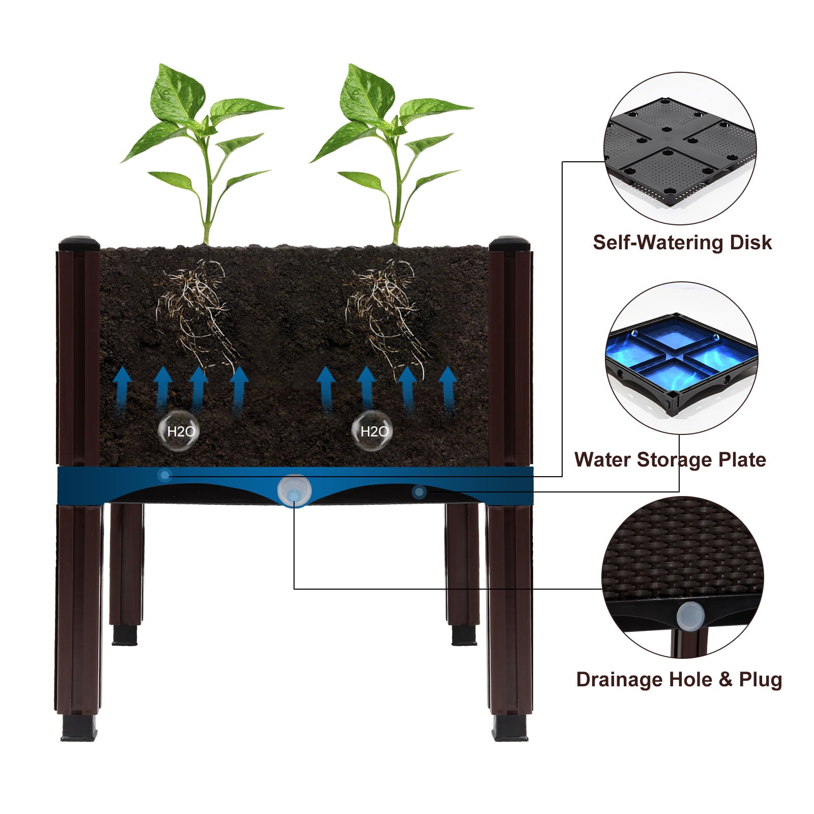 Raised Garden Bed with Legs, 17