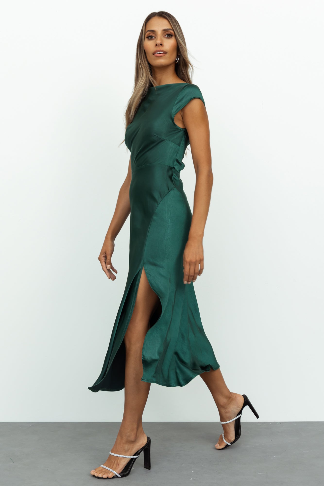 Get In Formation Midi Dress Jade