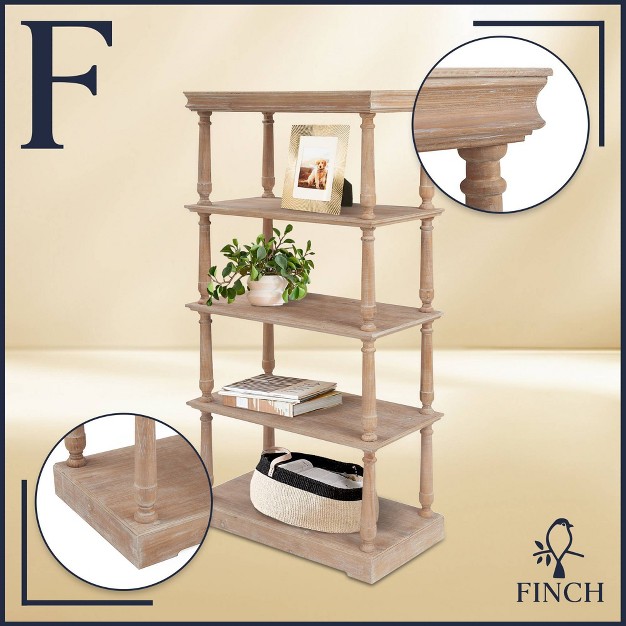 Maxwell 4 Tier Bookshelf Natural Finch