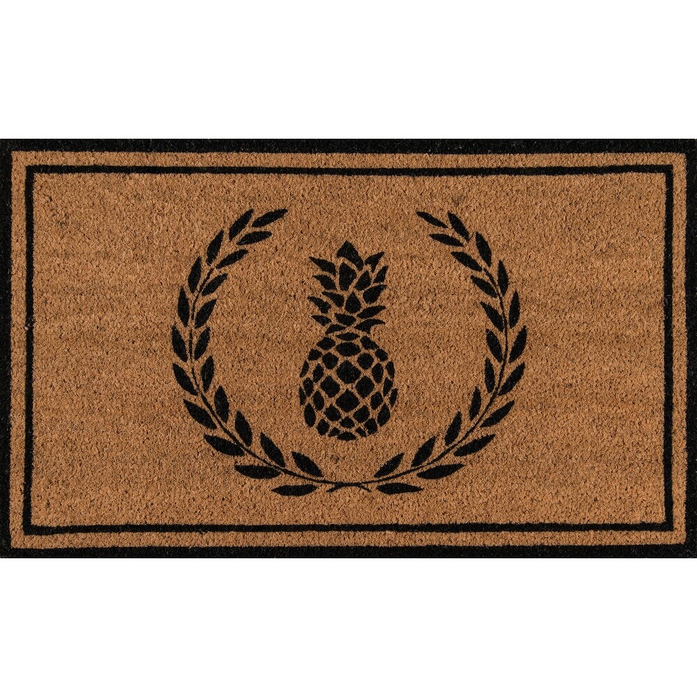 Erin Gates by Momeni Park Pineapple Hand woven Natural Coir Doormat   1'6\