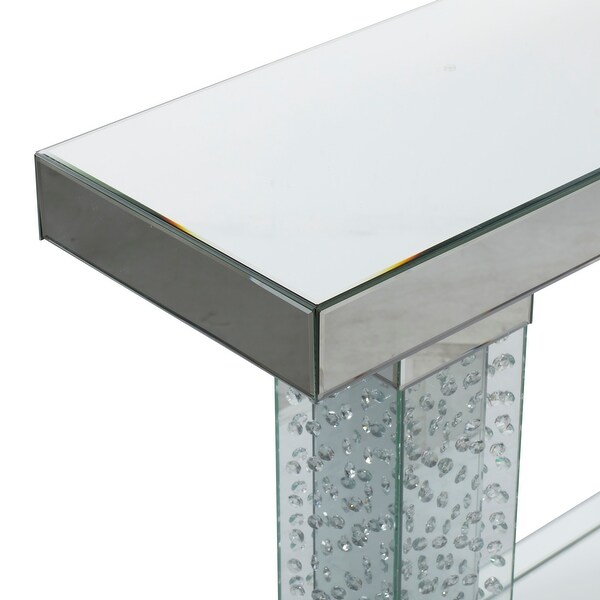 Clear MDF Glam Console Table 31 x 42 x 13 - 42 x 13 x 31