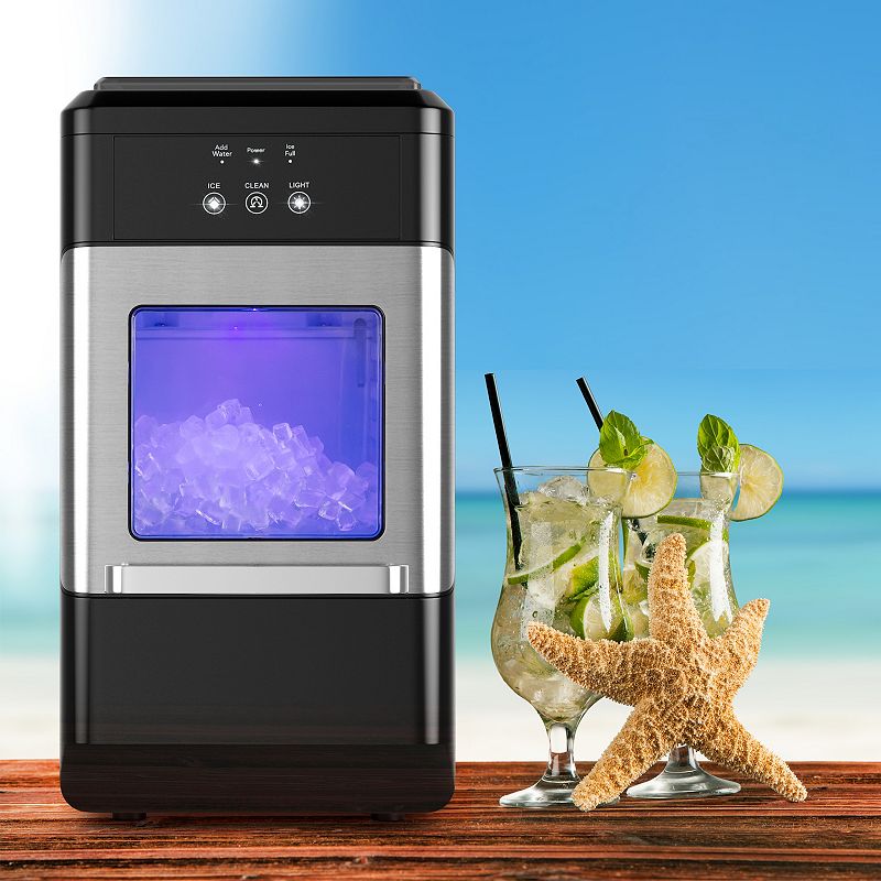 Ice Maker Countertop 44lbs Per Day With Ice Shovel And Self-Cleaning-Black