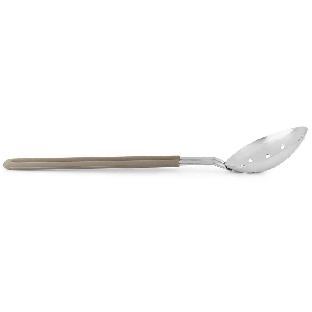 MARTHA STEWART Everyday Stainless Steel Slotted Spoon Kitchen Utensil in Taupe 985117312M