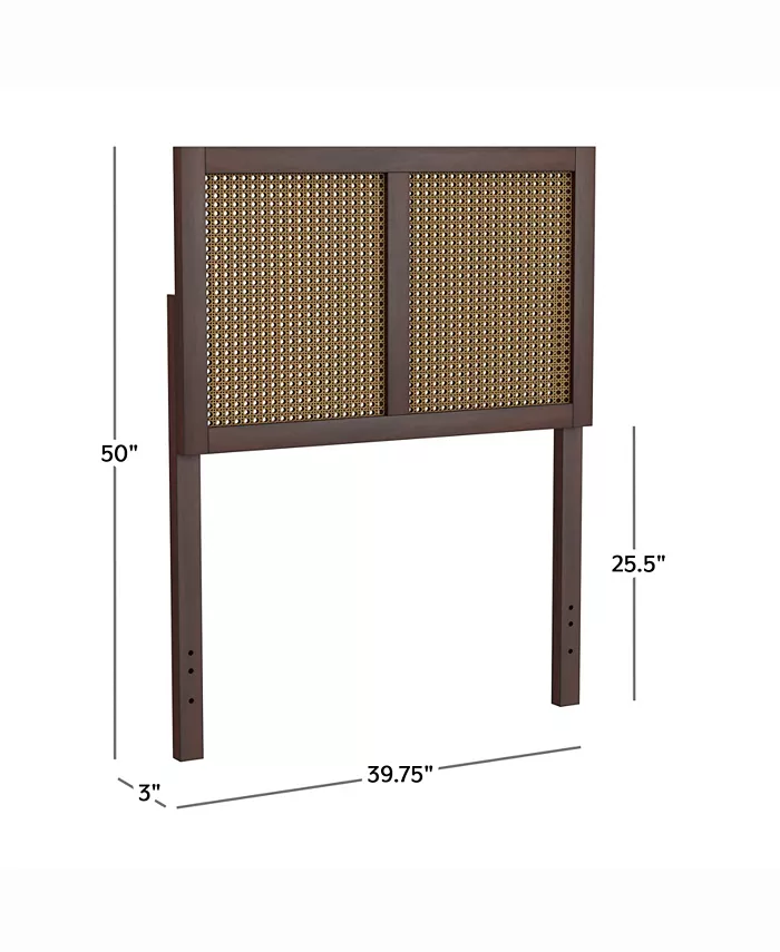 Hillsdale 50 Wood and Cane Panel Serena Furniture Twin Headboard