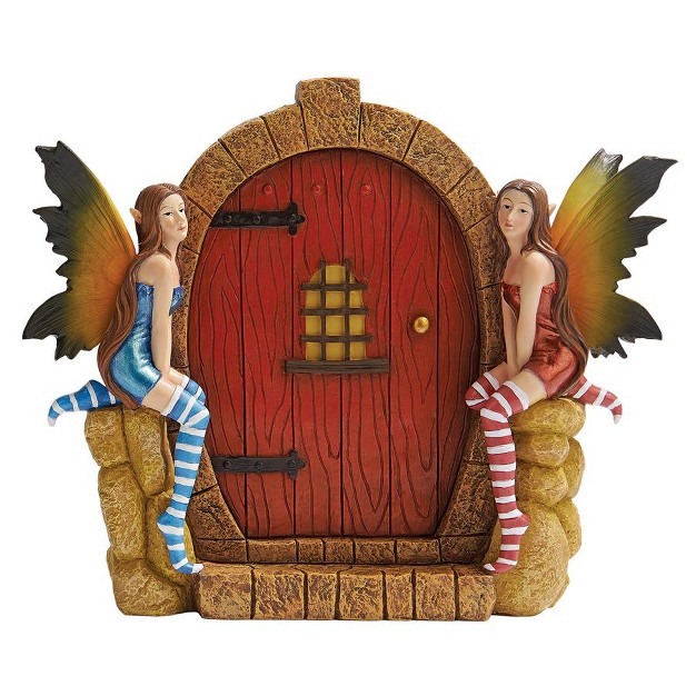 Design Toscano The Enchanted Portal Fairy Door Wall Sculpture Multicolored