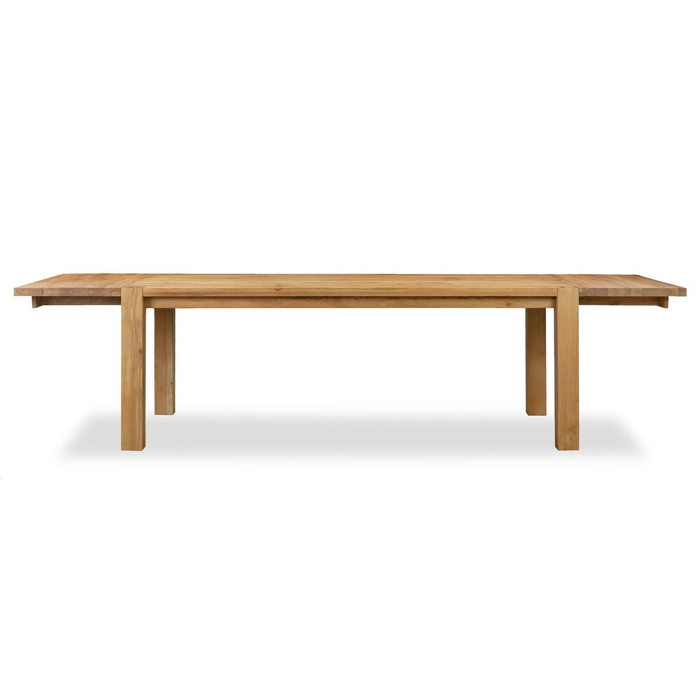 Poly and Bark Festa Extension Solid Oak Wood Dining Table