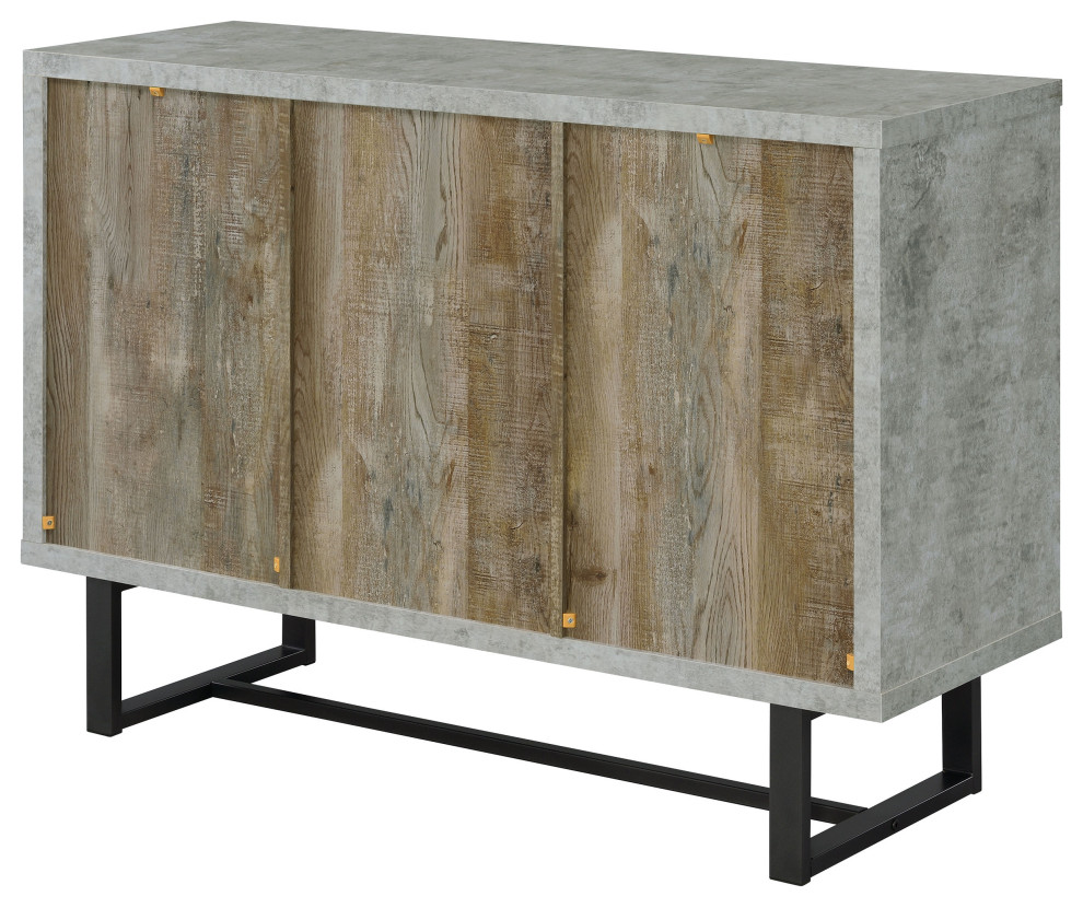 Abelardo 3 drawer Accent Cabinet Weathered Oak and Cement   Modern   Accent Chests And Cabinets   by Modon  Houzz