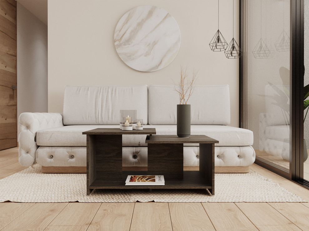 DEPOT E SHOP Leanna 3 Coffee Table  Black   Transitional   Coffee Tables   by DEPOT ESHOP LLC  Houzz