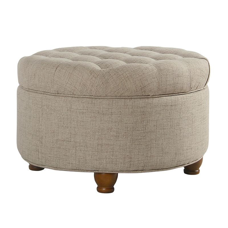 HomePop Tufted Storage Ottoman